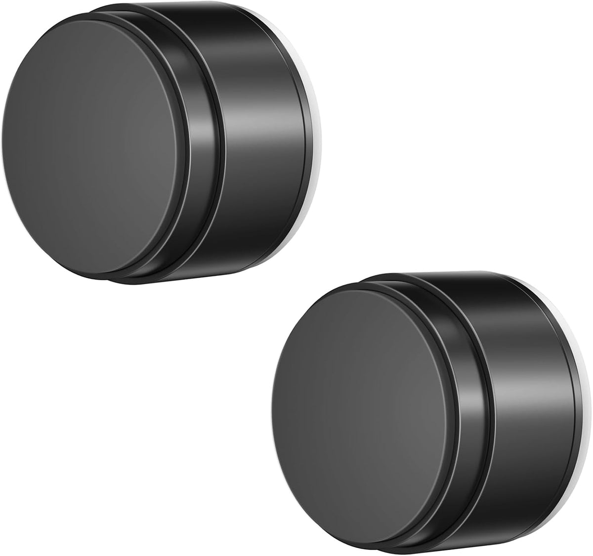 2PCS Door Stoppers for Wall with Adhesive, Aluminum, 1.38"X0.94", Black