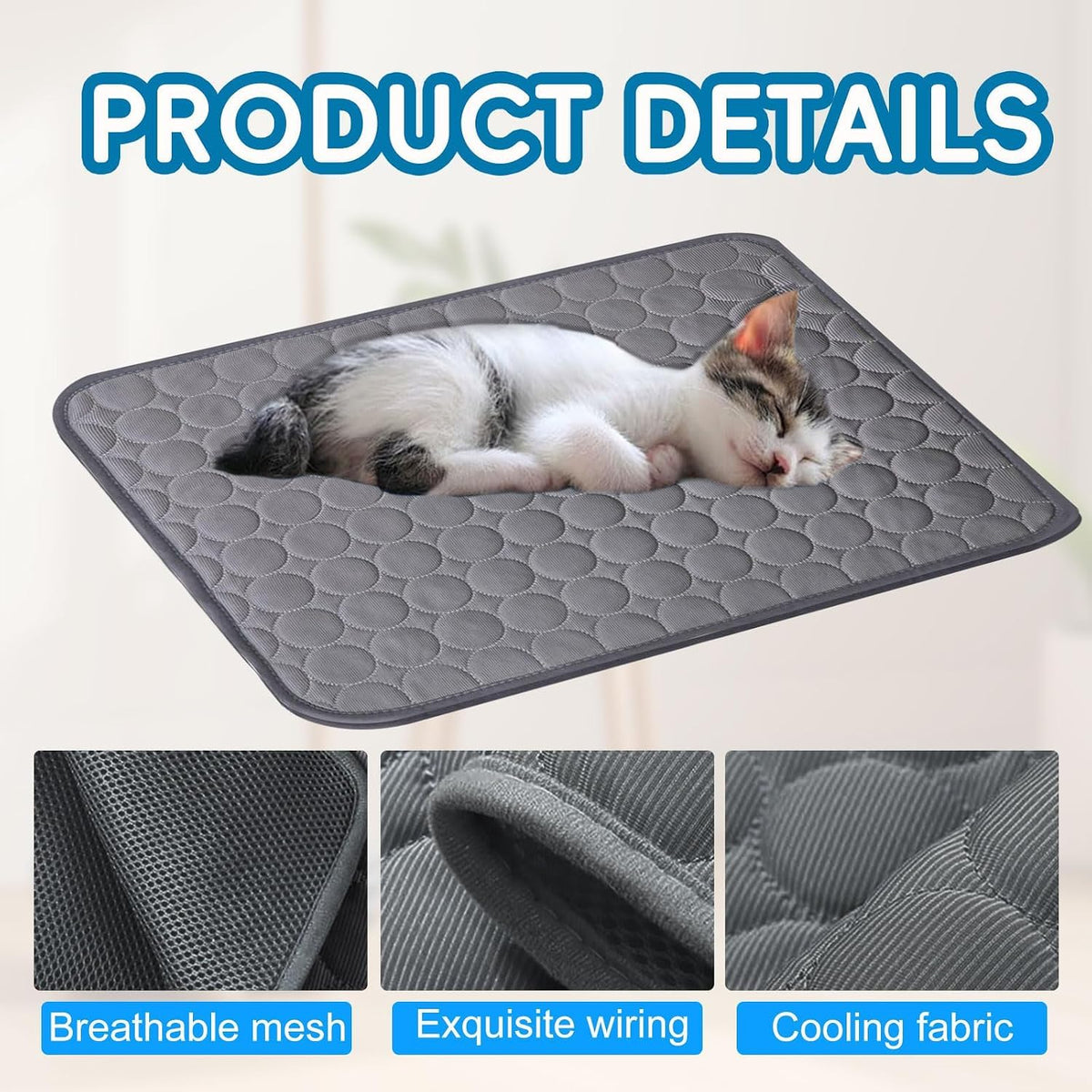Cooling Dog Mat Extra Large, 28" X 20" Thick & Durable Washable Cooling Mat for Extra Large Dogs, Portable Extended Cooling with Waterproof Color-Changing Arc-Chill Fiber