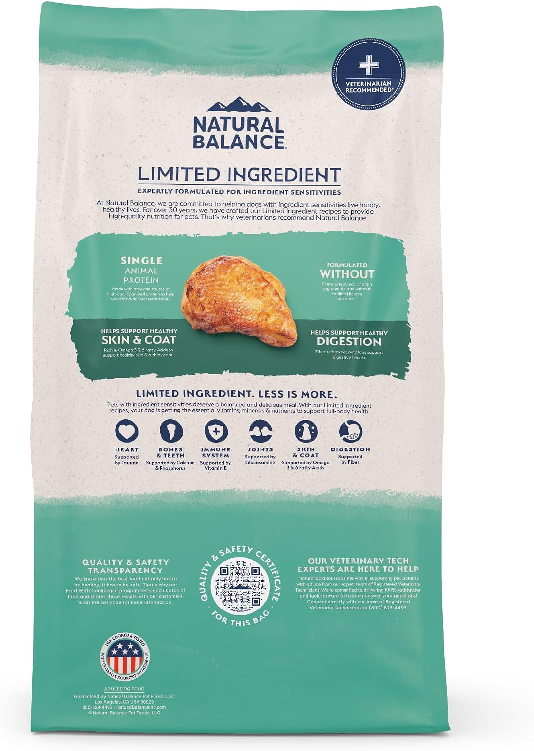 Natural Balance Limited Ingredient, Dog Food, Chicken & Sweet Potato, 24 Lb