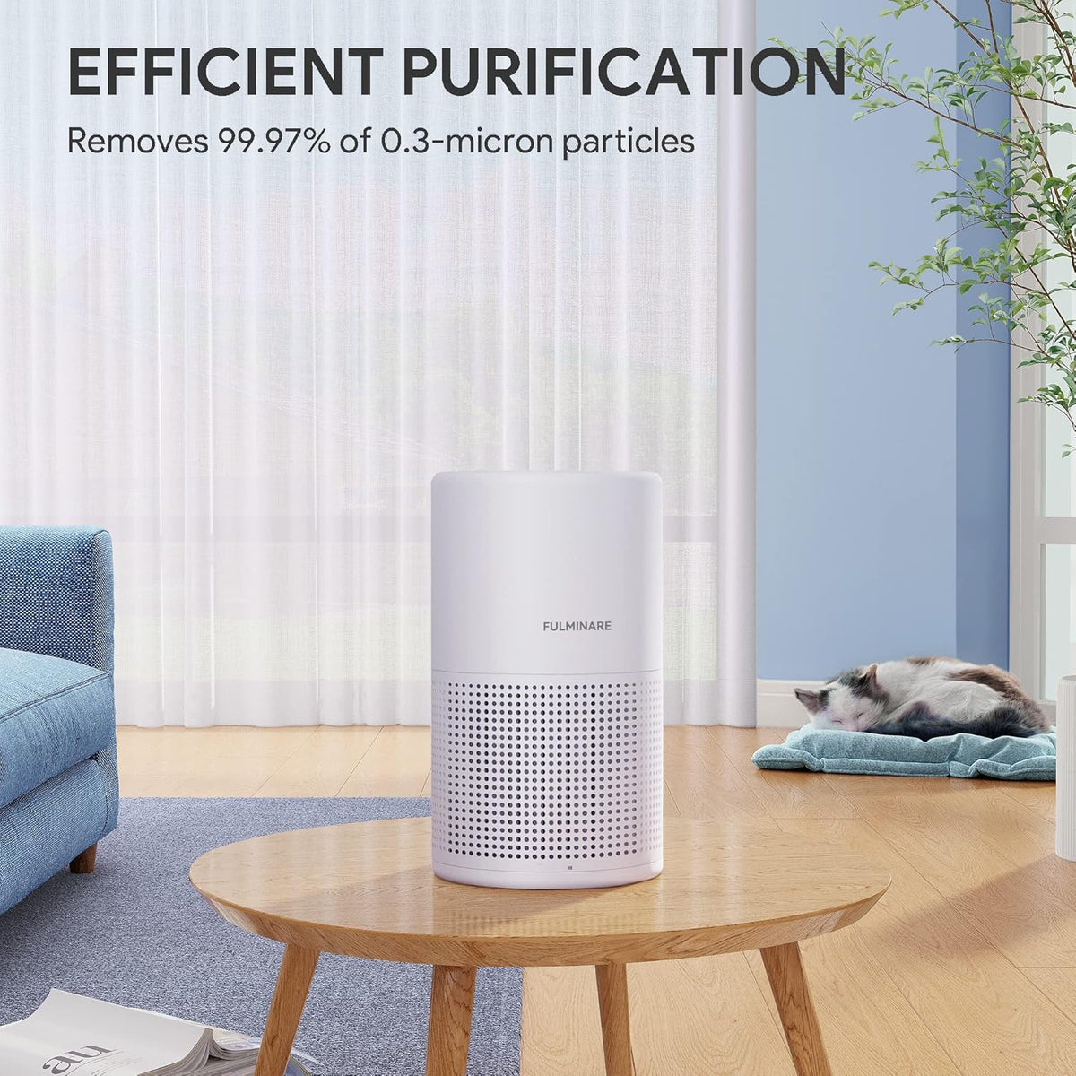 Air Purifiers for Bedroom, FULMINARE H13 True HEPA Filter up to 1086 Ft²