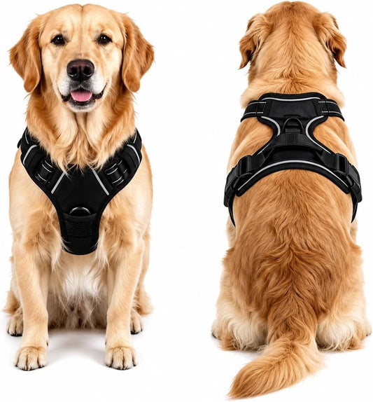 Dog Harness, No Pull Front Clip Pet Vest for Medium Dogs with 2 Leash Clips