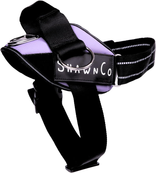 Shawnco Essential Pro Dog Harness, No-Pull Pet Vest (ICY Lilac, L)