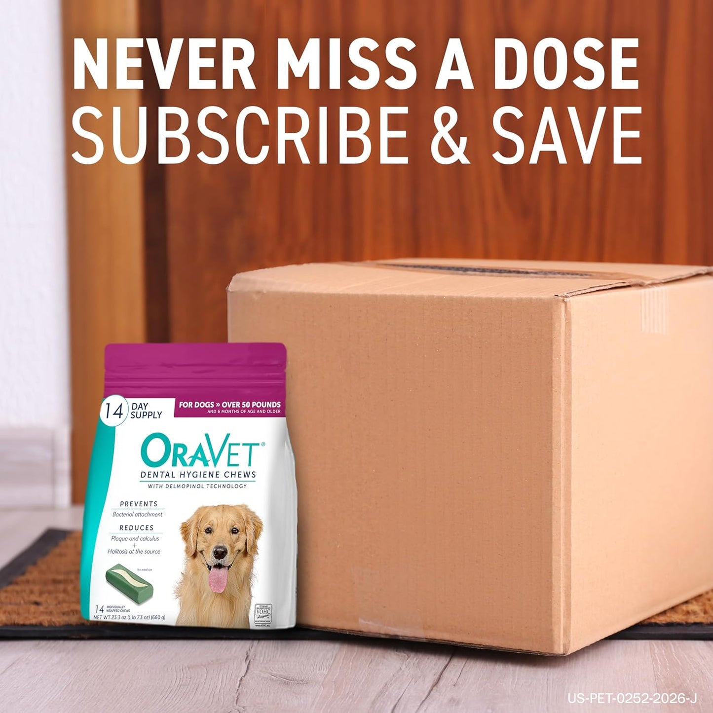 Oravet Dental Chews for Dogs, Oral Care and Hygiene Chews (Extra Small Dogs, 3.5-9 Lbs.) Yellow Pouch, 30 Count