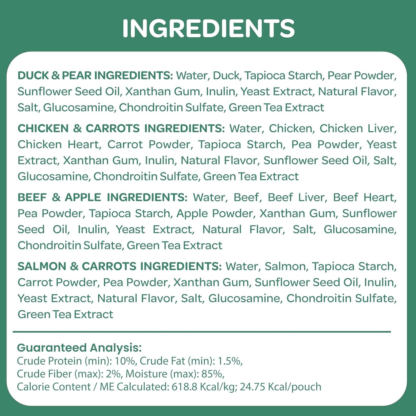 Wholesome Pride Nature’S Purée Creamy Dog Treats, Squeezable Lickable Treat & Topper, 1.4 Oz Pouches, 8-Count, 4-Flavor Variety Pack