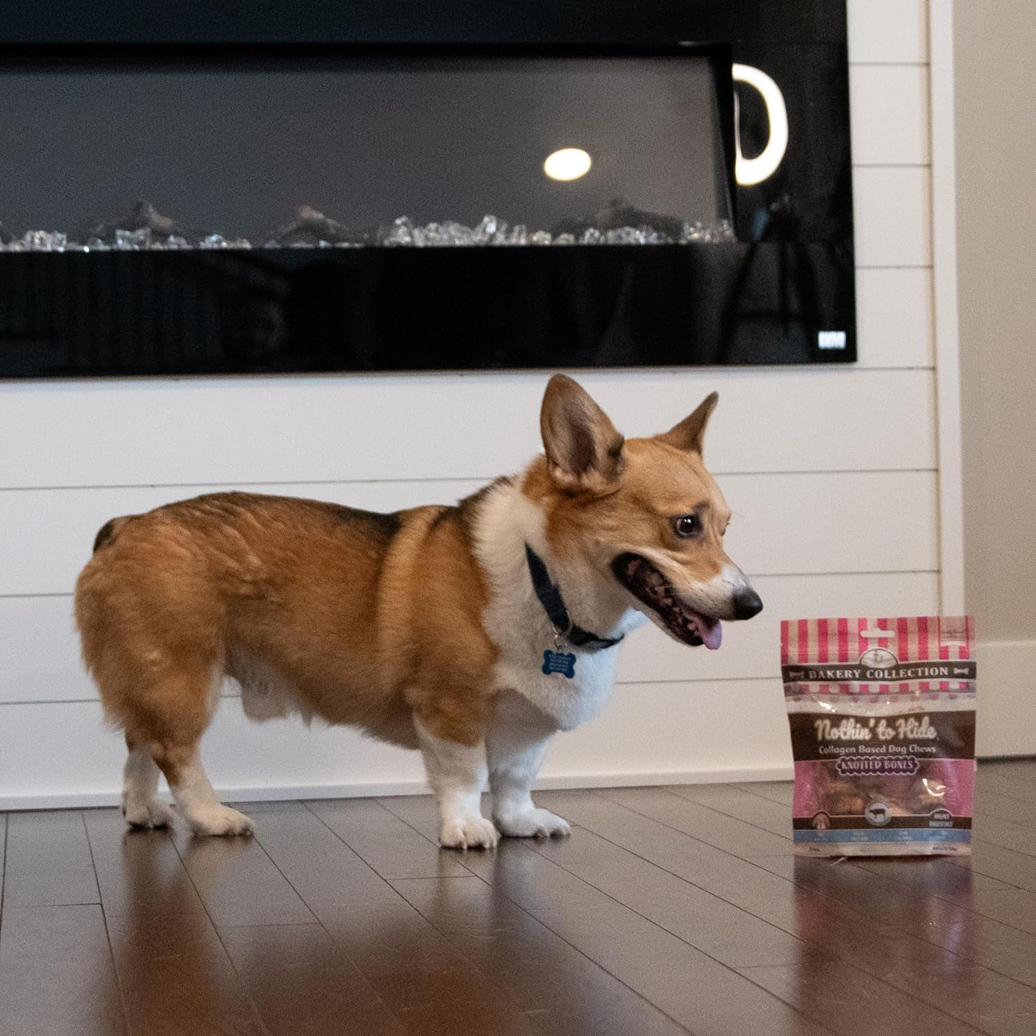 Nothin' to Hide Collagen-Based Dog Chews Small Knotted Bones, Beef Flavor, Easily Digestible, Supports Skin, Coat, Joints & Muscles, for Moderate Chewers under 15Lbs, 4In, 3 Pieces