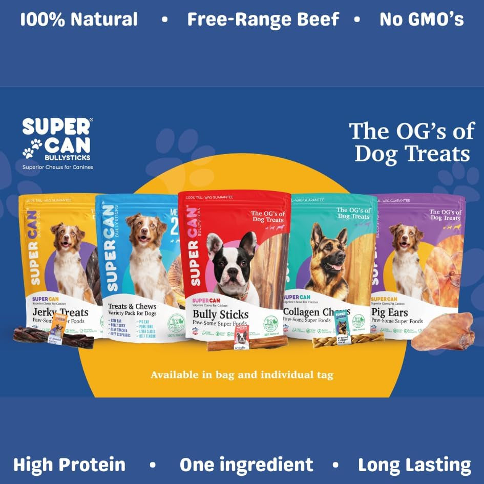 Natural Whole Cow Ears for Dogs (15 Count) | All Natural Angus Beef Ears | Easily Digestible High Protein Dog Snacks for Puppies, Large & Senior Dogs