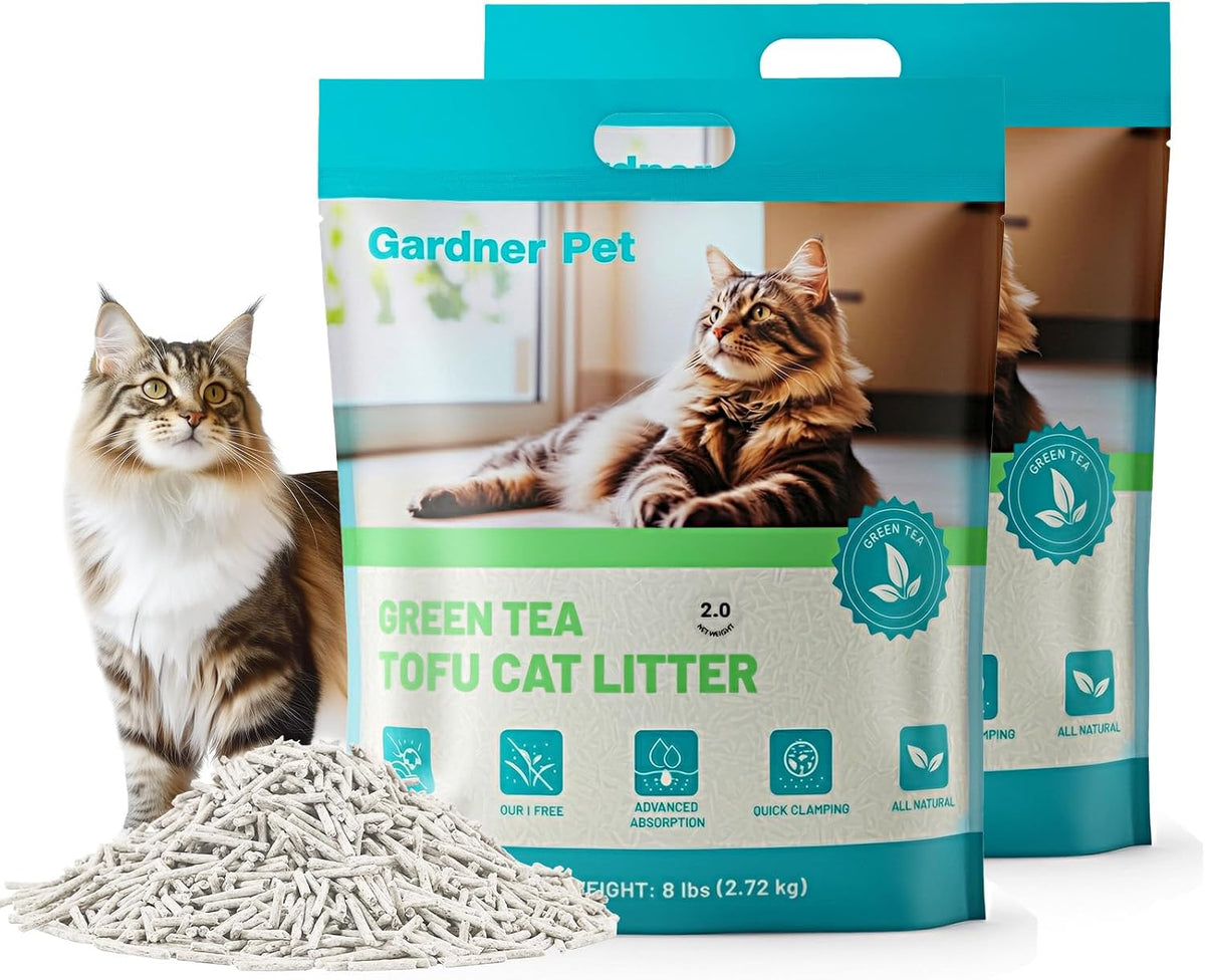 Gardner Pet Natural Tofu Cat Litter with Green Tea Extract, 12LBS