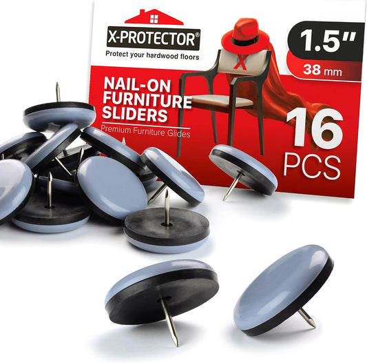 Chair Glides X-PROTECTOR – 1.5" Furniture Glides 16 Pcs – Best Nail On