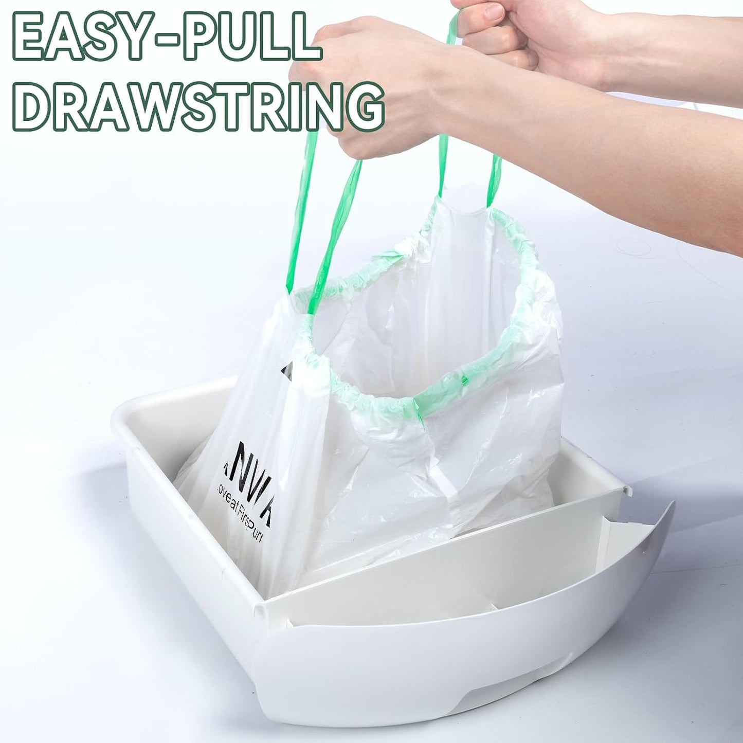 ANWA 40 Count Cat Litter Box Liners for Automatic Cat Litter Box and Litter Box Robot 4/5, Heavy-Duty, Extra Thick