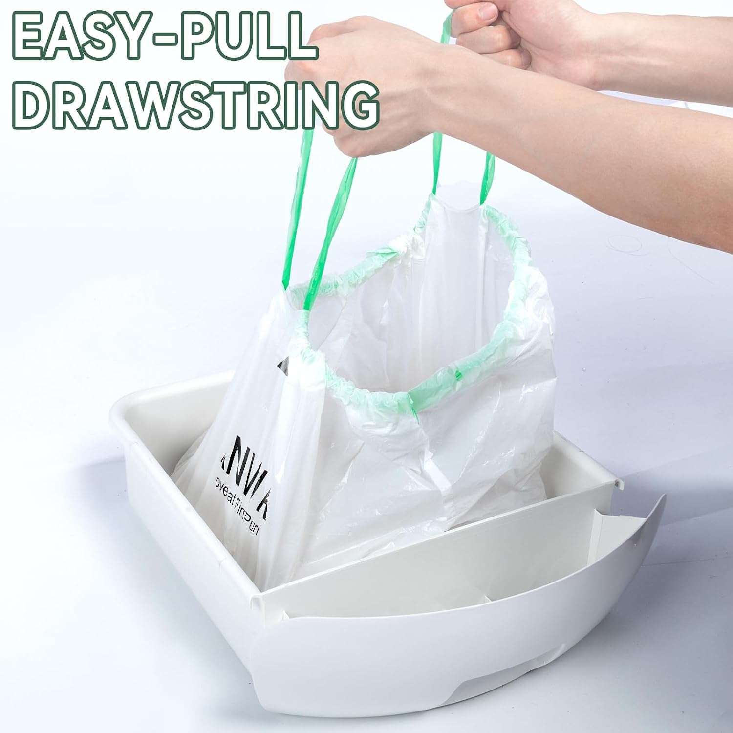 ANWA 40 Count Cat Litter Box Liners for Automatic Cat Litter Box and Litter Box Robot 4/5, Heavy-Duty, Extra Thick