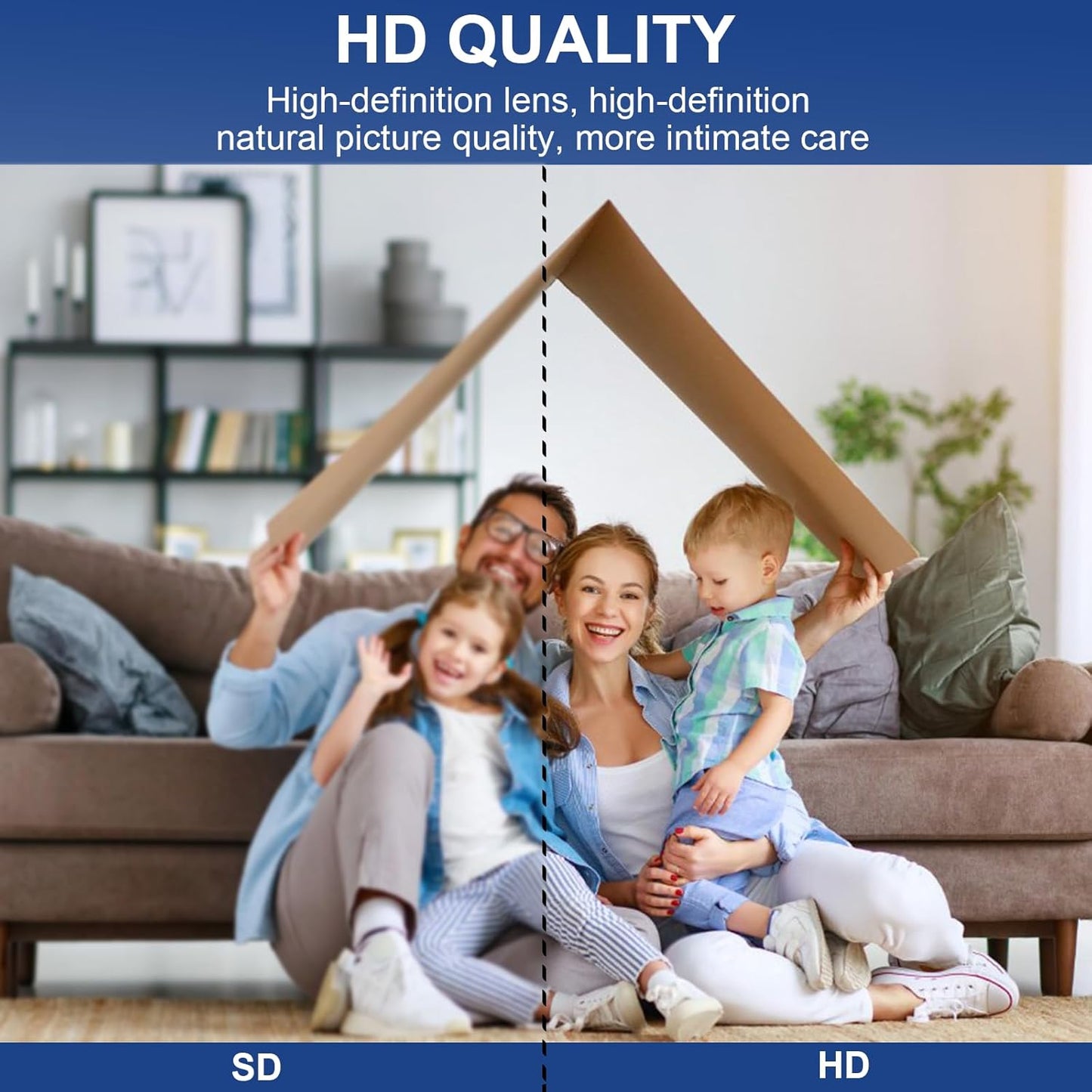 Senri 3 Pack Mini Security Camera, 1080P HD Wifi Home Indoor Outdoor Camera for Baby/Pet/Nanny, IP Camera Remote Viewing for Security with Ios,Android Phone App(Video Only)