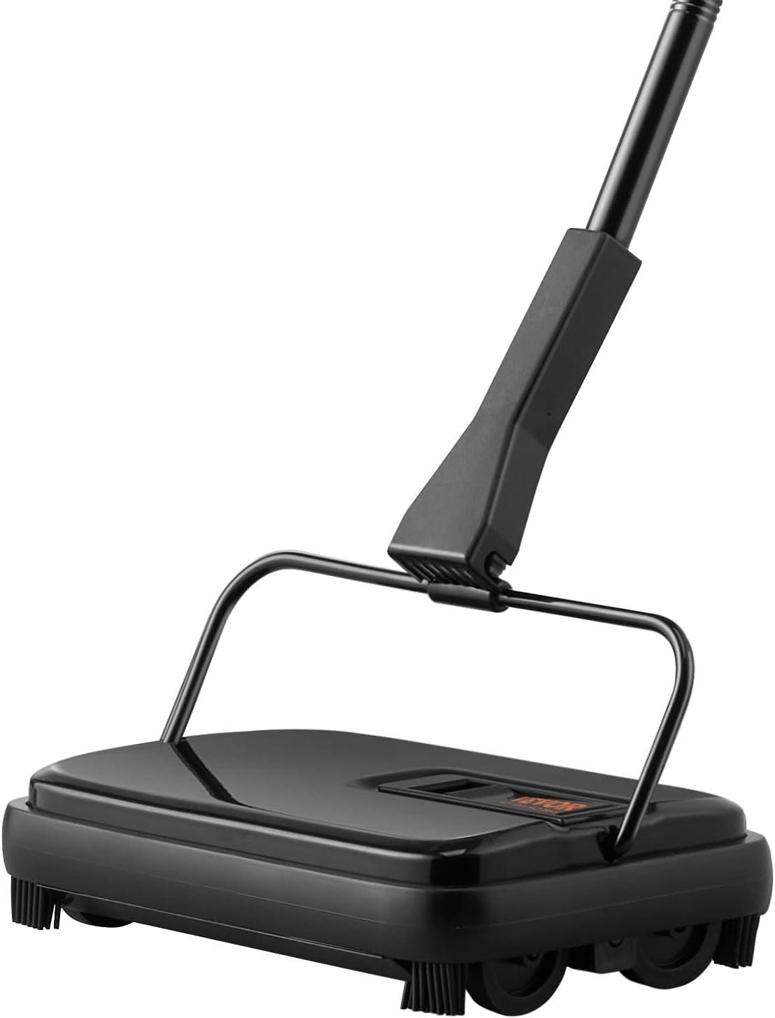 VEVOR Carpet Sweeper Manual, Floor Sweeper with 300 Ml Dustbin Capacity Easy to Empty, for Home Office Carpets Pet Hair Dust, Black