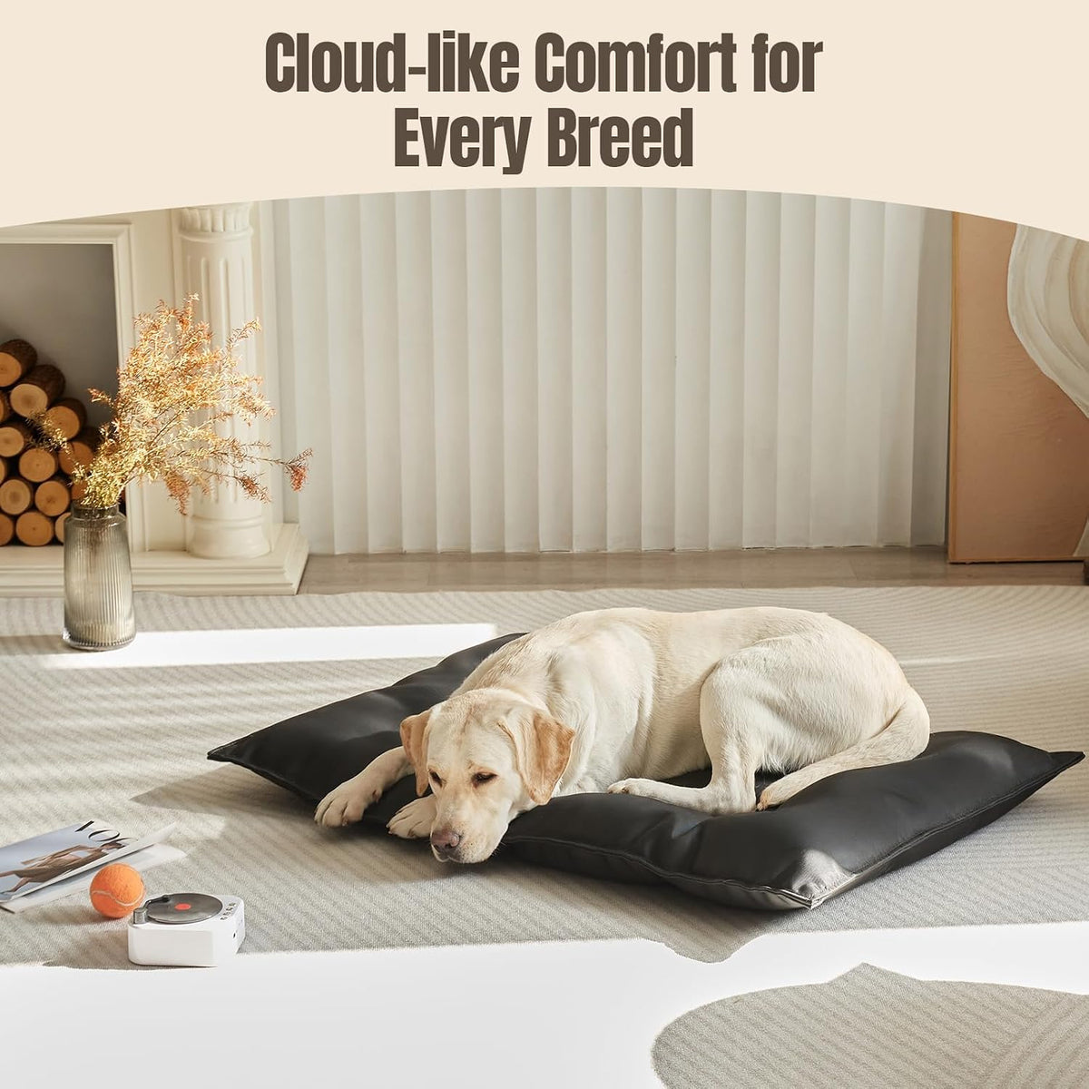 Chew Proof Dog Bed for Aggressive Chewers, Tough, 28"X41", Large
