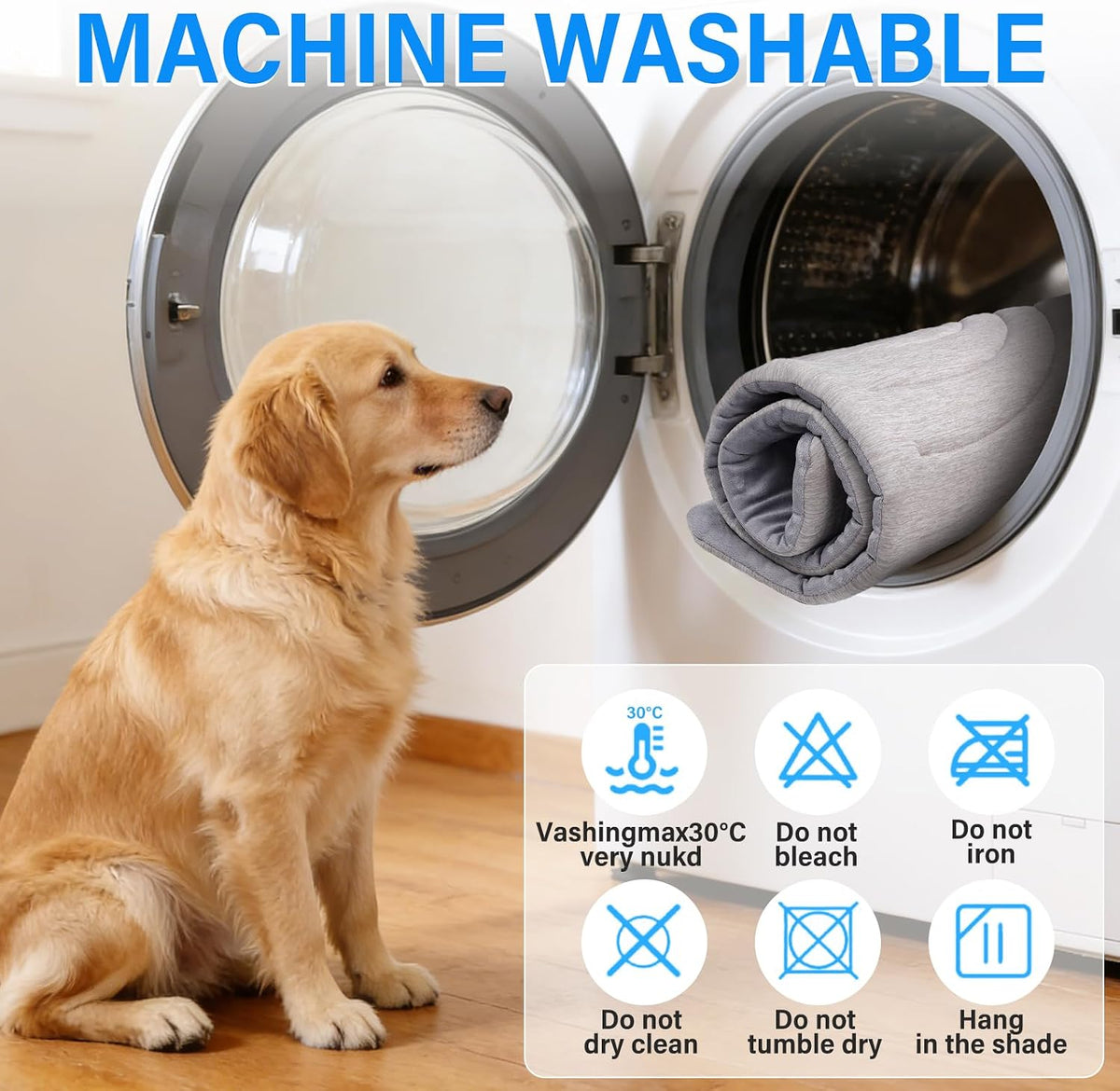 Dog Cooling Mat, 36"X23" Reversible Pad, Scratch-Resistant,Machine Washable