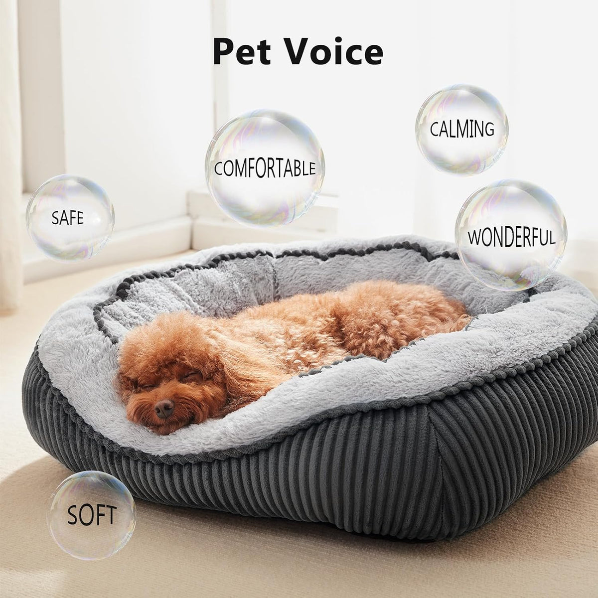 Washable Dog Bed Medium Size Dogs, Orthopedic Pet Bed