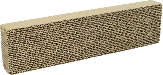 WARE Single Wide Corrugated Replacement Scratcher Pads for Cats (2-Pack) - Catnip Included