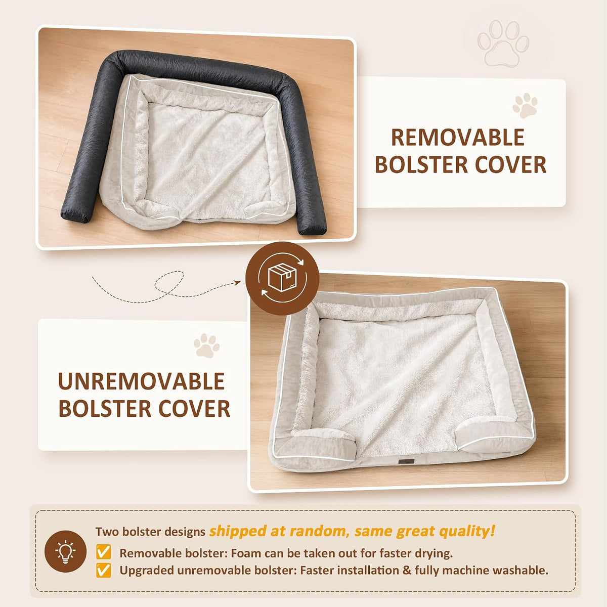 Comfort Expression Waterproof Orthopedic Dog Bed for Extra Large Dogs