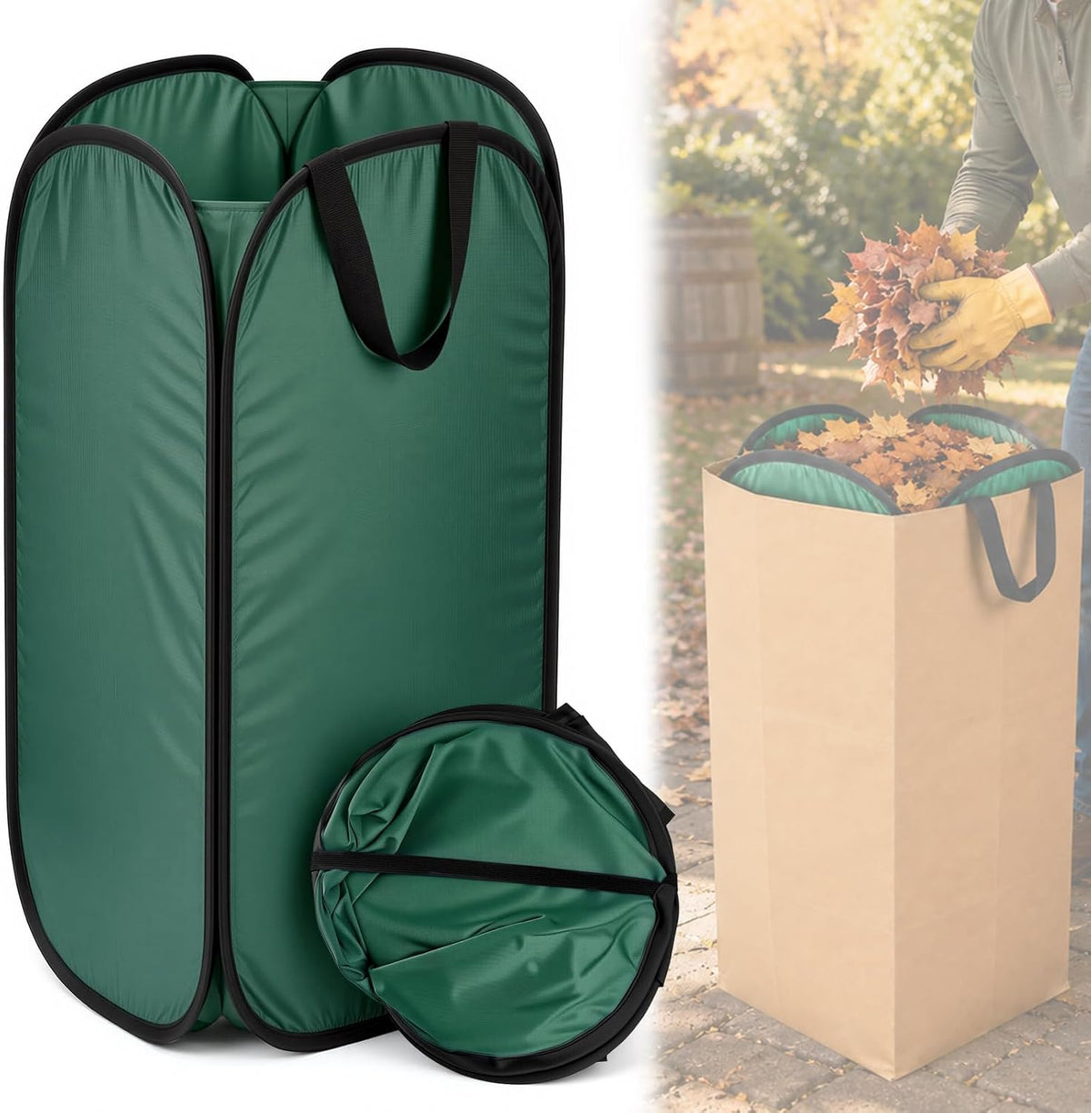 Pop-Up Leaf Bag Holders for 30-Gallon Paper Lawn and Leaf Bags