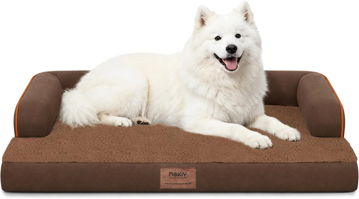 MEKIY Orthopedic XL Dog Bed with Bolster for Extra Large Size Dogs