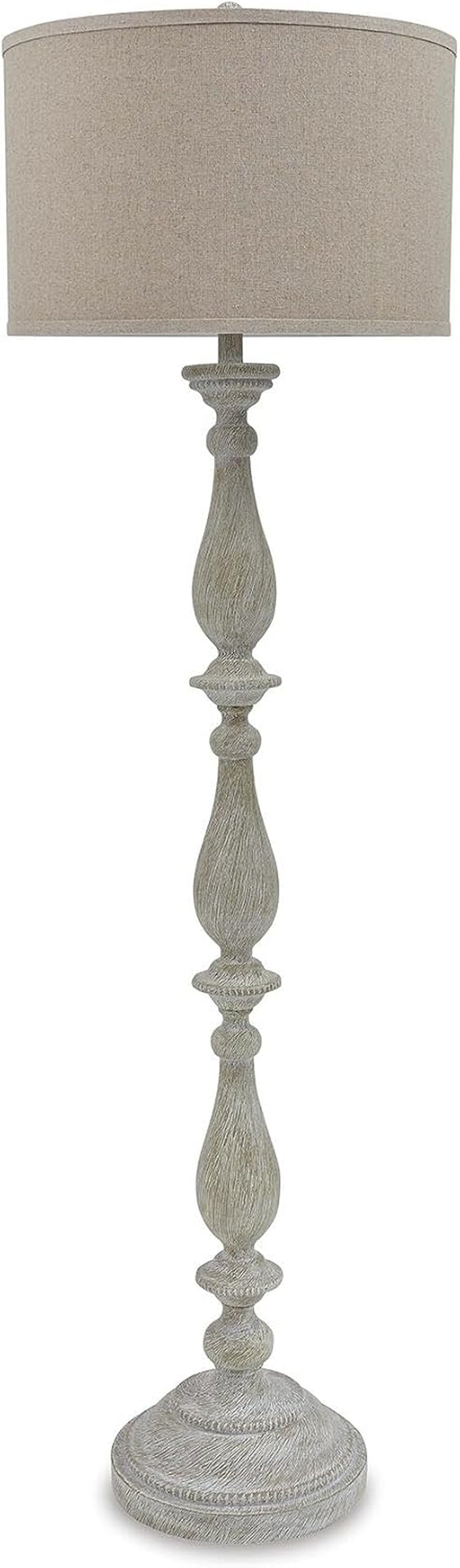 Signature Design by Ashley Bernadate Floor Lamp for Living Room, Whitewash