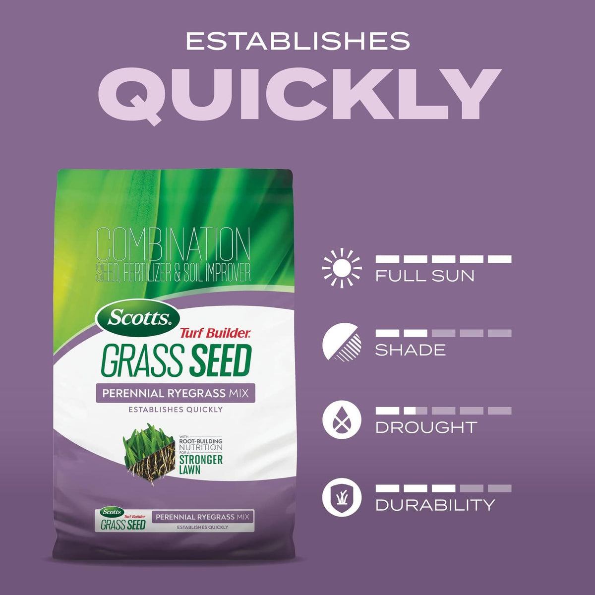 Scotts Turf Builder Grass Seed Perennial Ryegrass Mix, 5.6 Lbs.