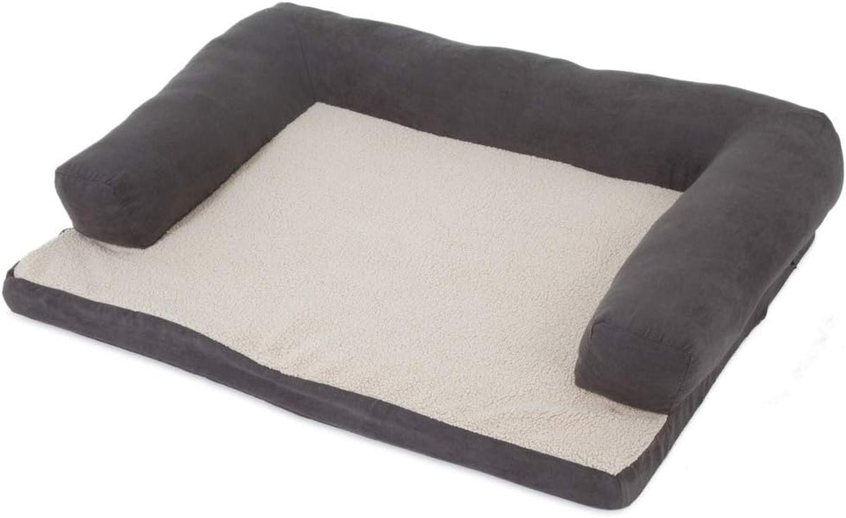 Aspen Pet Bolster Orthopedic Pet Bed, One Size, 40 X 30 Inches, Made in USA