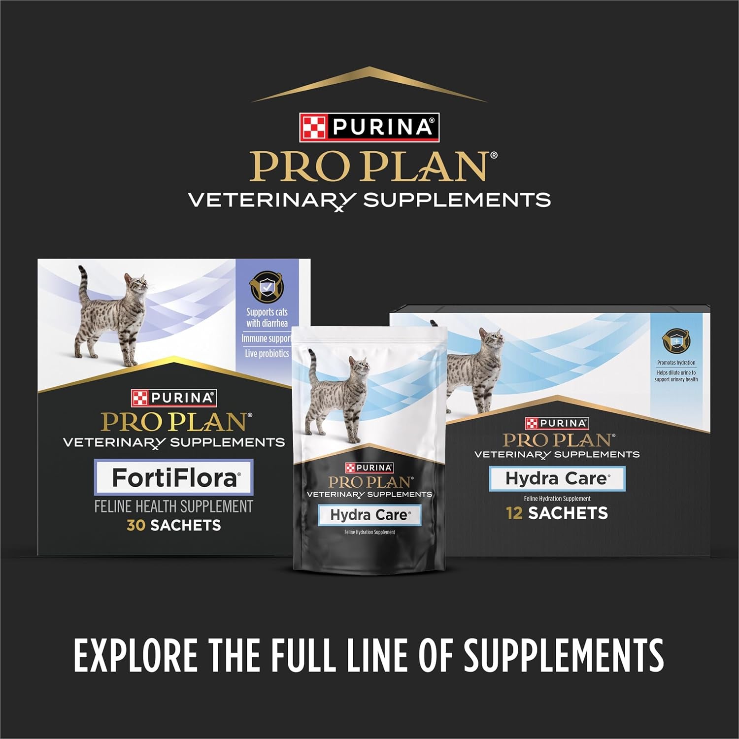 Purina Pro Plan Veterinary Supplements Fortiflora Daily Probiotics for Cats for Digestive Gut Health and Diarrhea - 30 Ct. Box