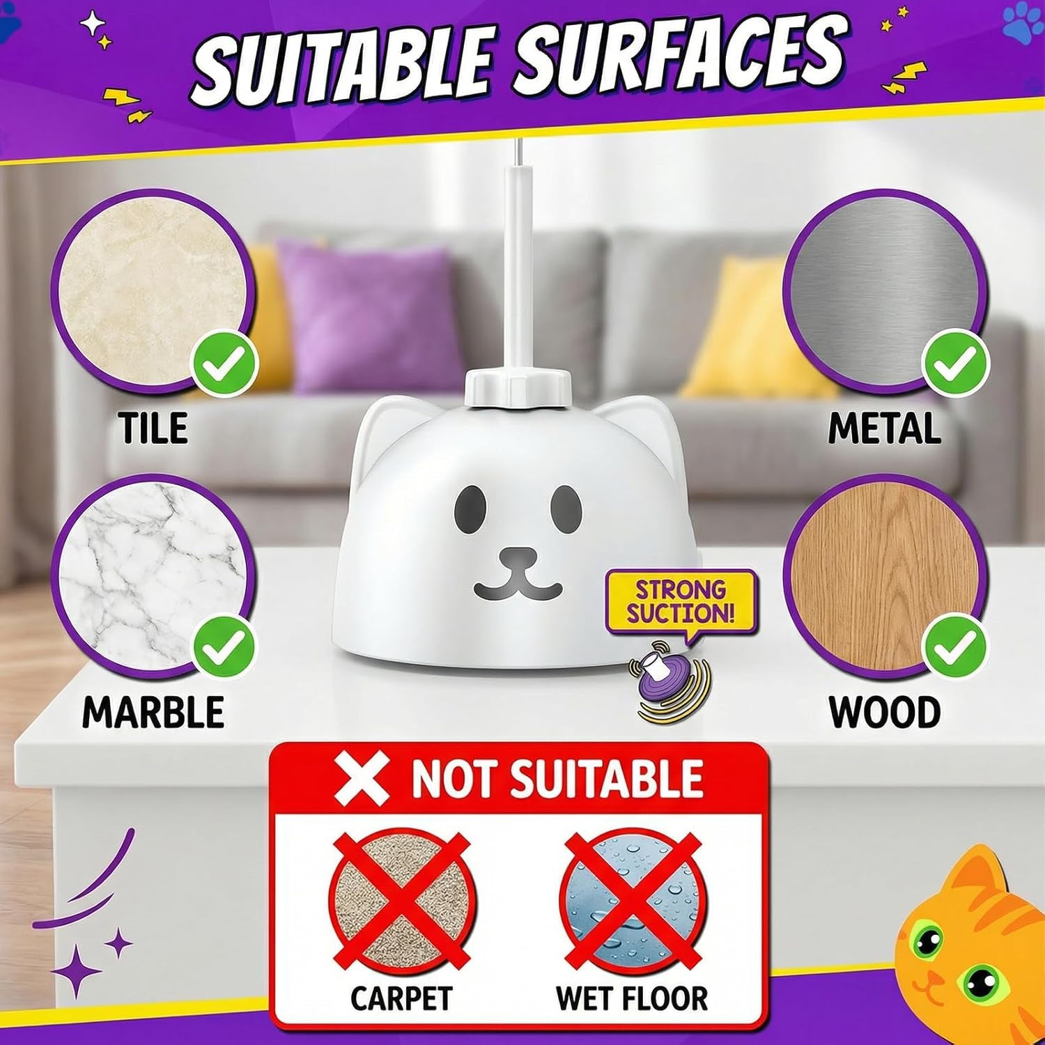 Interactive Cat Toys for Indoor Cats, Automatic Flying Bird Cat Toy with 360° Feather Wand, Strong 8Cm Suction Cup, USB Rechargeable Self-Play Cat Toy for Bored Kittens & Adult Cats
