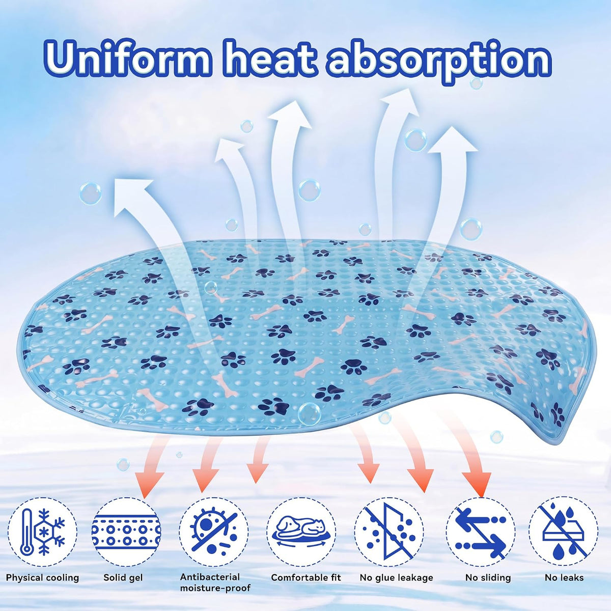 Cooling Mat for Dogs, Gel Dog Cooling Mat Pet Pad for Cats, Crates & Beds