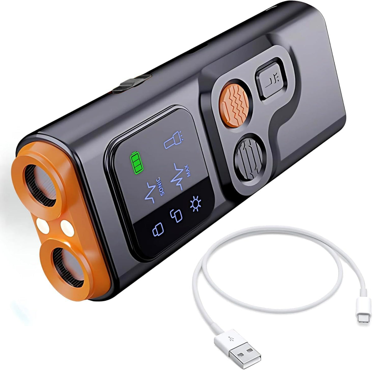 OYE anti Barking Device for Dogs, Ultrasonic Dog Bark Deterrent Device with LCD Screen & 3 Modes, Dog Bark Control 50Ft Range, Portable Stop Barking Device with Flashlight (Black)