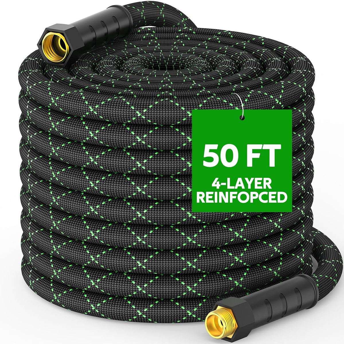 Garden Hose 50 FT, Non-Expandable Kink Free Water Hose,Lightweight Flexible