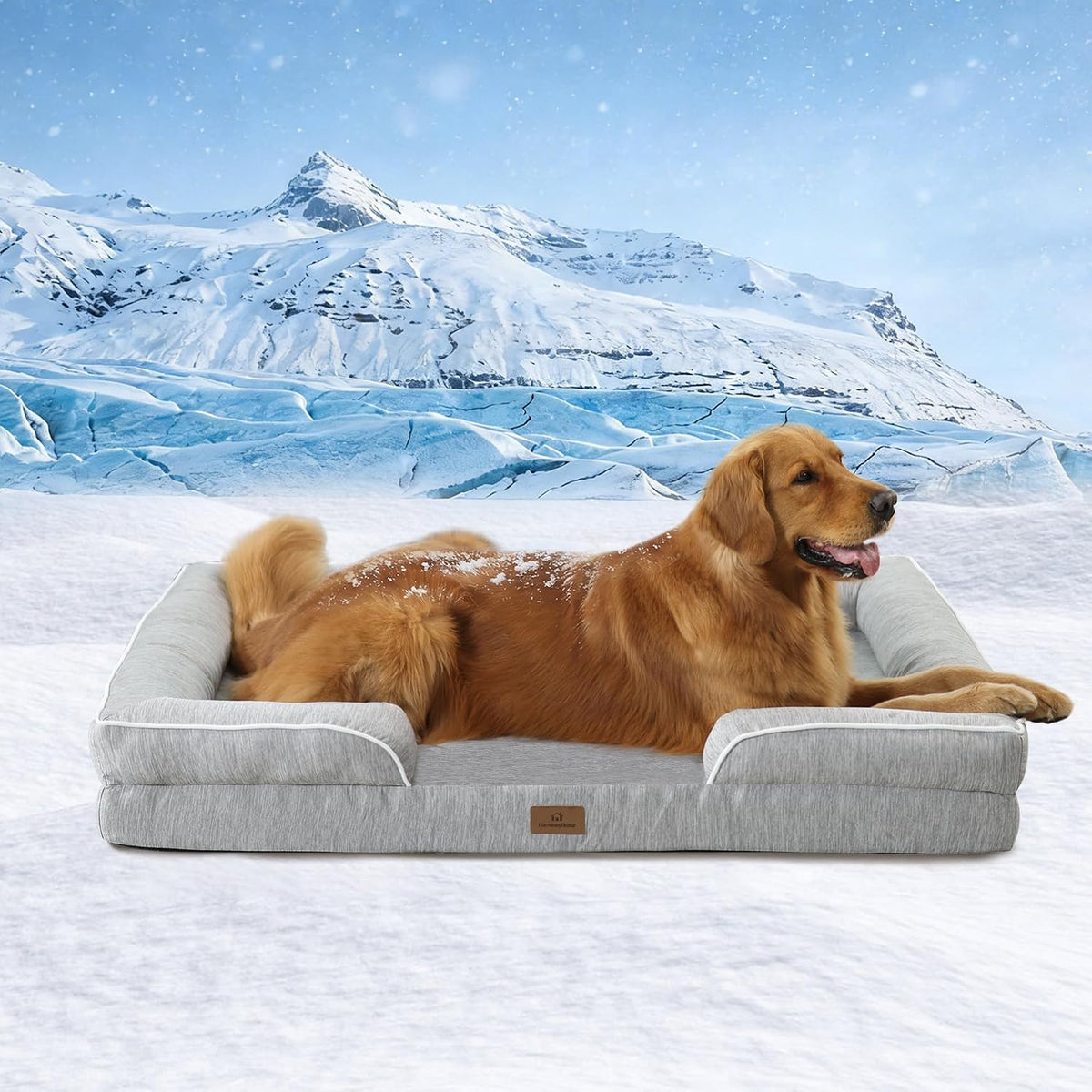 Cooling Dog Bed,Dual-Cooling Design,Q-Max >0.4 Cool Pet Beds for Large Dogs