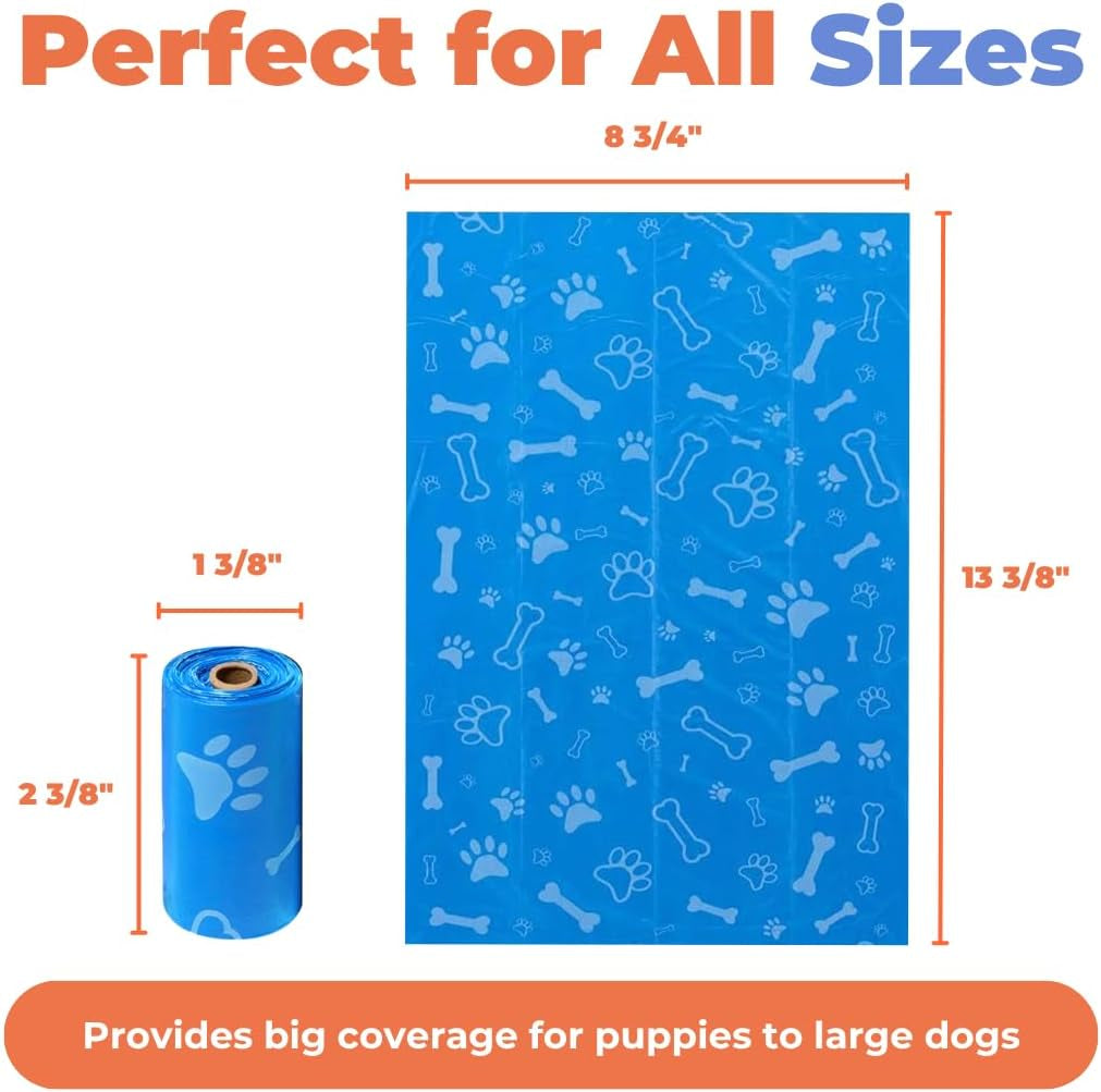 Best Pet Supplies Dog Poop Bags for Waste Refuse Cleanup, Doggy Roll Replacements for Outdoor Puppy Walking and Travel, Leak Proof and Tear Resistant, Thick Plastic - Assorted, 150 Bags