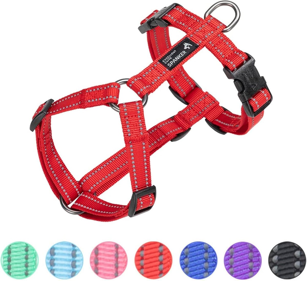 EXCELLENT ELITE SPANKER Reflective L-Shaped No Pull Dog Vest Harness Nylon