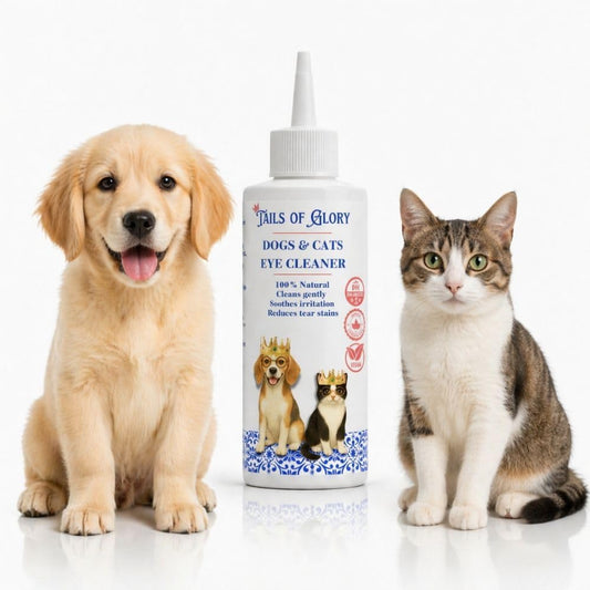 Natural Eye Cleaner for Dogs & Cats – Gentle Tear Stain Remover, Ph-Balanced Daily Eye Care, Botanical Formula with Heather & Meadowsweet – 100 Ml