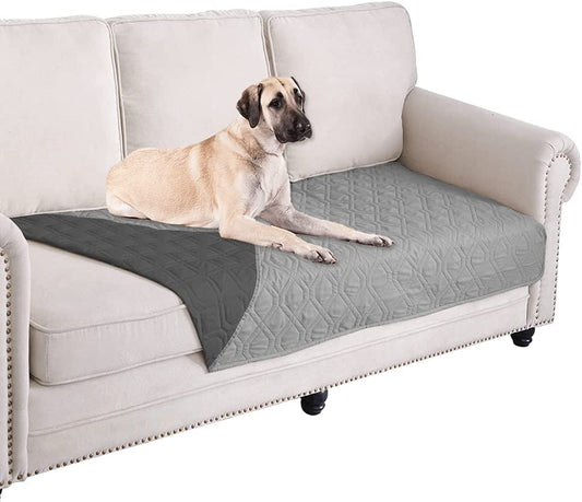 Ameritex Waterproof Dog Bed Blankets Cover for Bed Couch Sofa Reversible | Soft Washable Pet Blankets,Furniture Protector for Dogs Cats Couch Cover for Dogs (30X70 Inches, Grey+Dark Grey)