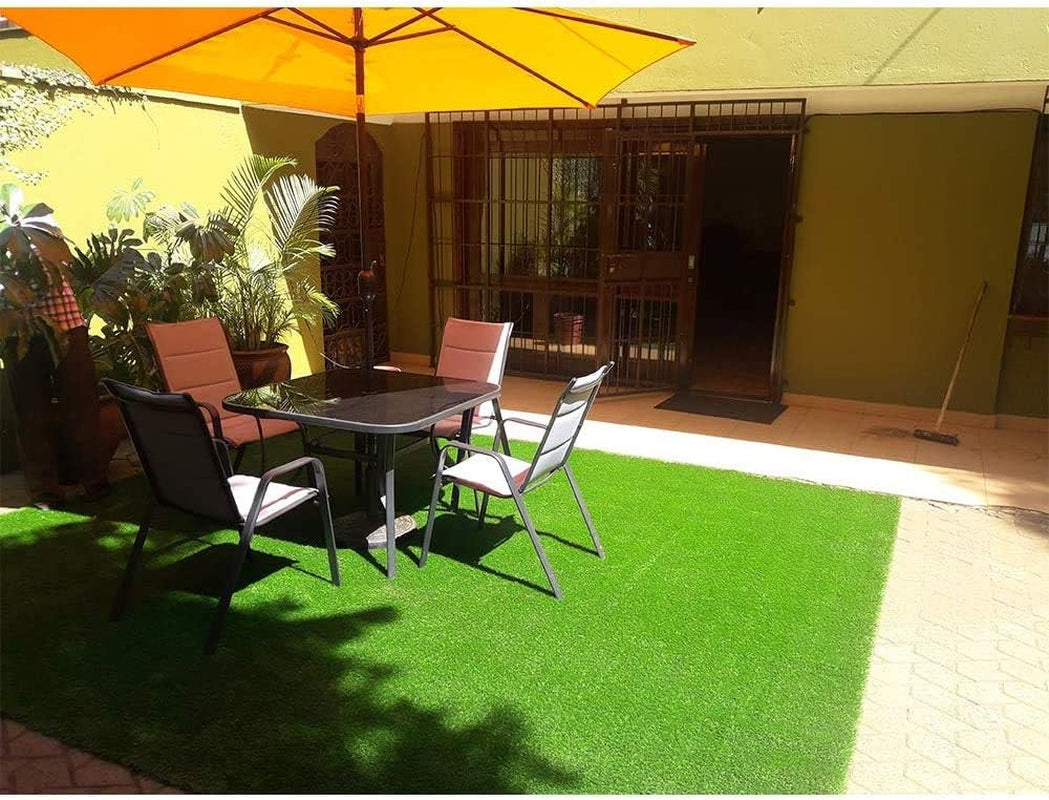 Petgrow Thick Artificial Grass 4 X 6Ft,0.7Inch Pile Height Green Soft Fake Faux Grass Turf Mat,Indoor Outdoor Garden Dogs Pet Synthetic Turf Carpet Doormat, Rubber Backed with Drainage Holes