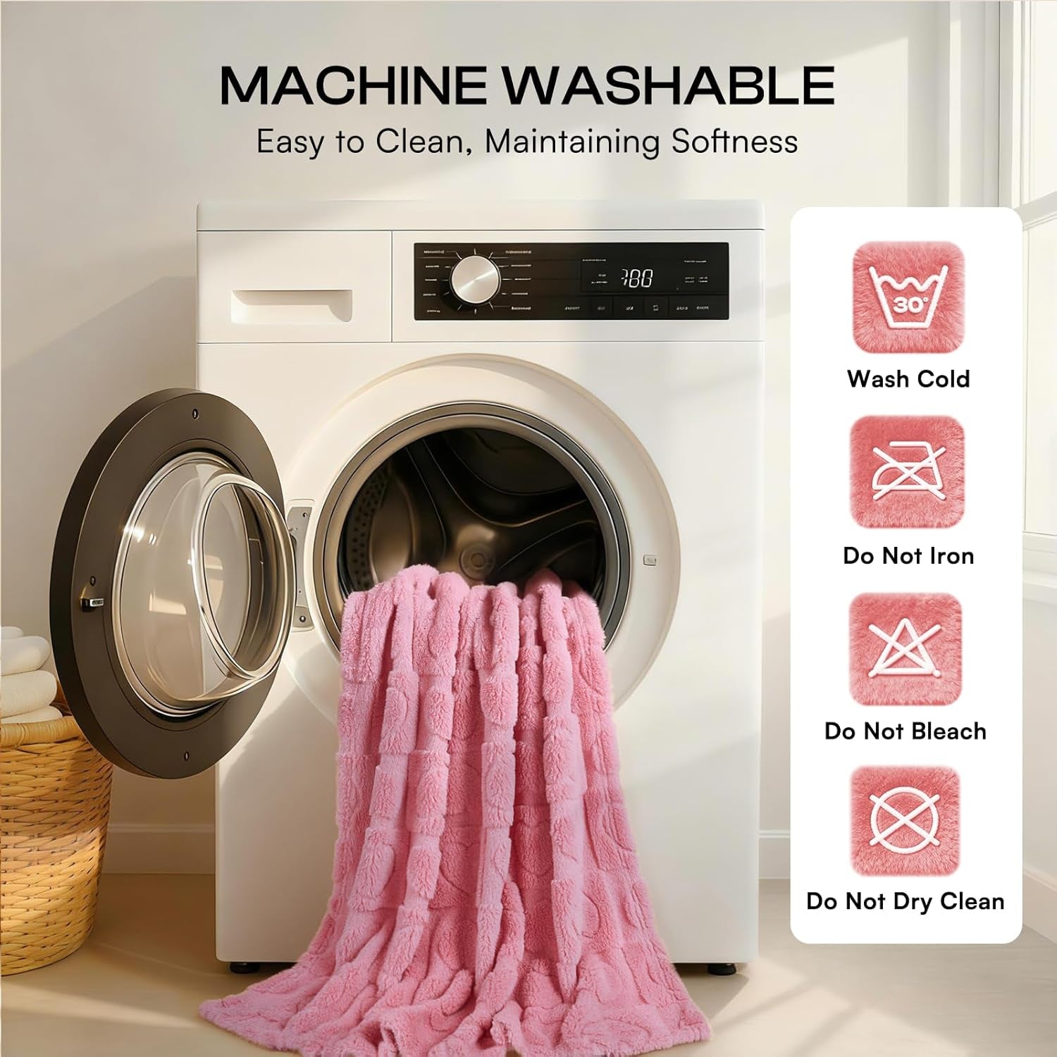 Luciphia Small Dog Blanket Washable Pet Bed Cover Soft Fluffy Puppy Blanket with Premium Fleece 300GSM Cozy Calming Cat Blankets for Indoor Cats Pink 30X20 Inch