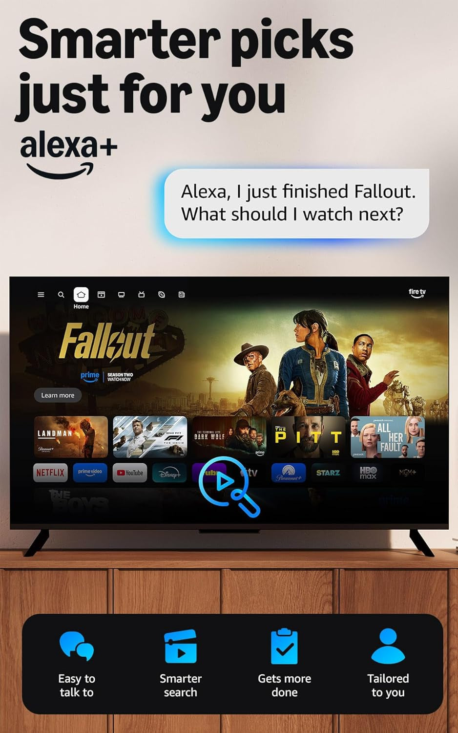 Amazon Fire TV Stick HD (Newest Model), Free & Live TV, Alexa Voice Remote, Powered by the TV, Effortless Setup, Find Shows Faster with Alexa+