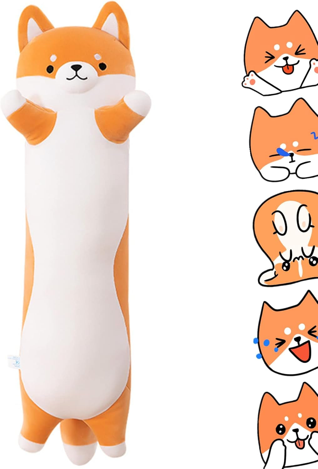 Rexinc 35'' Dog Stuffed Animals Long Sleeping Body Pillow Toy Gift