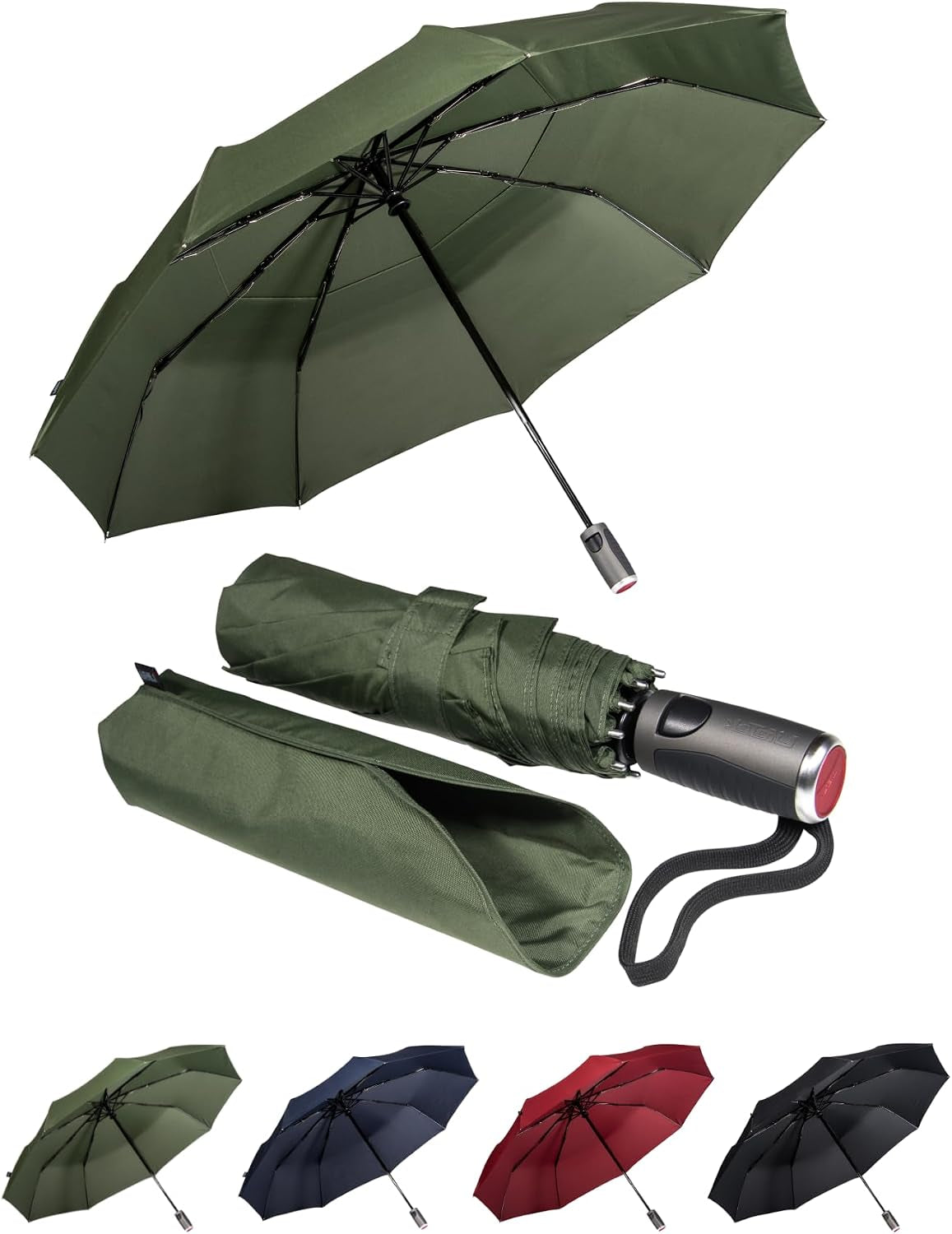 Lifetek Premium Travel Umbrella - Windproof & Compact for Men & Women, Automatic Open Close, Fits in Purse Laptop Bag or Backpack, Strong Frame for Heavy Rain & Sun UV Protection