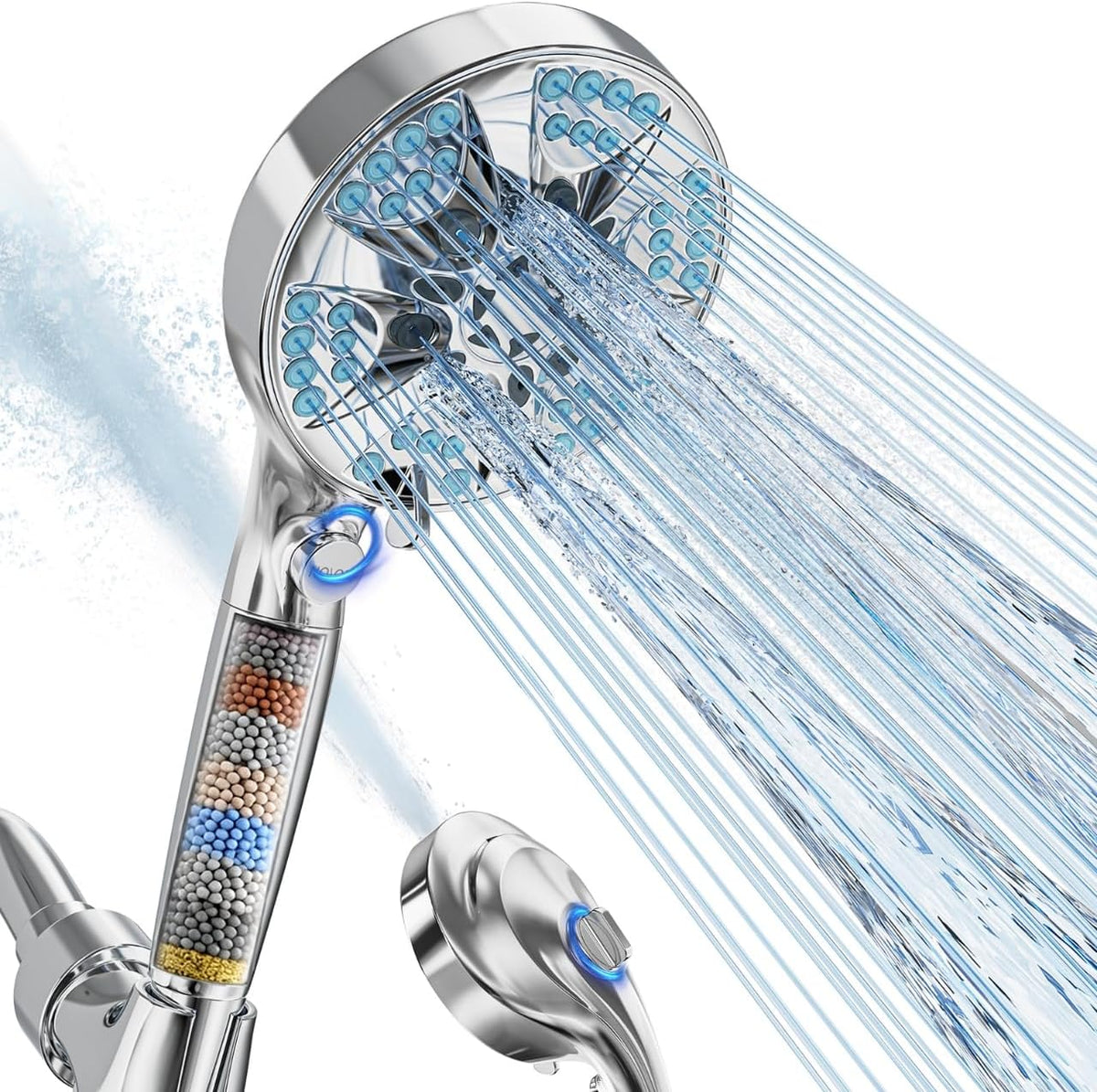 BESAQUO 9 Settings High Pressure Filtered Shower Head with Handheld