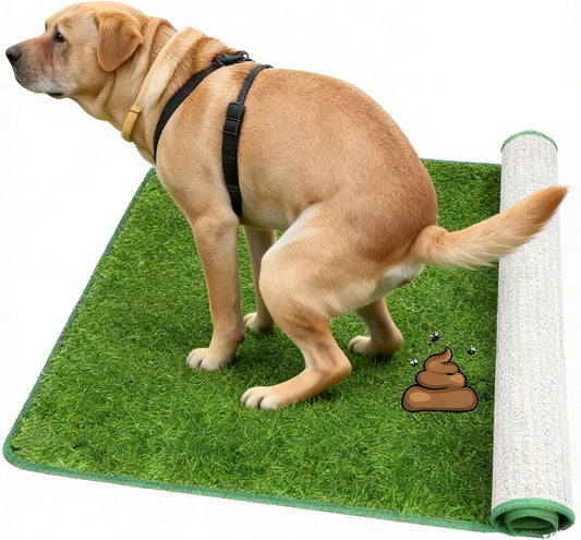 Large Grass Pad for Dogs Potty, Artificial Grass, Soft Fresh Dog Potty Training Rug, Dog Pee Pad, Pet Feeding Mat, Waterproof, Easy-Clean Rubber Backing Indoor/Outdoor