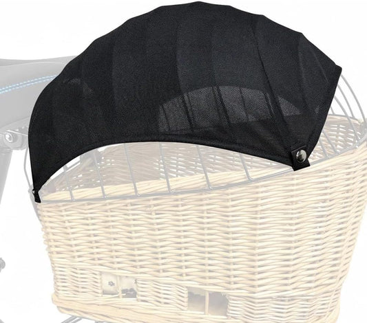 Pet Bike Basket Sunshade, Quick Install Breathable Shade Cover, Foldable Dog Bicycle Basket Canopy for Small Pet Cycling Carrier