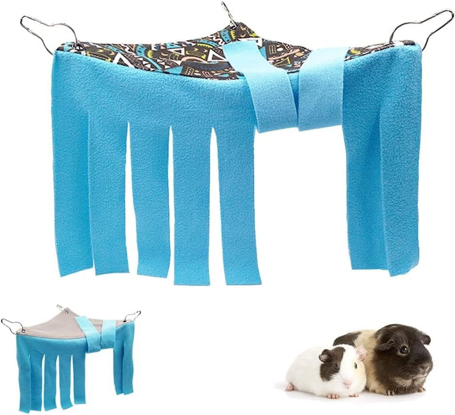 RIOUSSI Guinea Pig Hideout Hideaway Corner Fleece Toys Cage Accessories