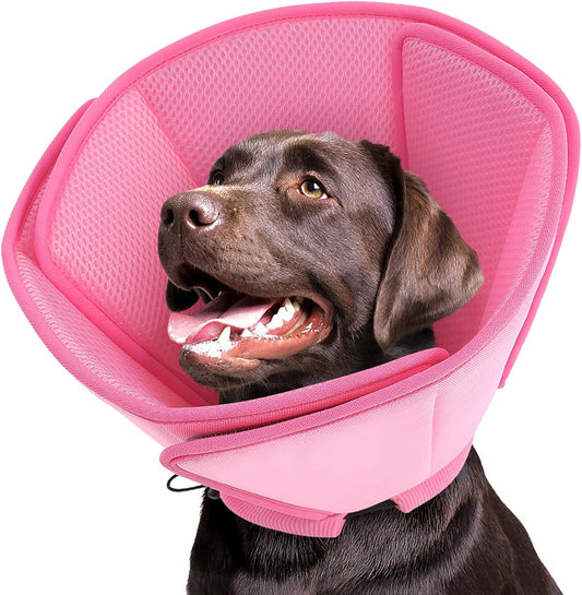 Dog Cone Collar for Large Dogs, Soft Fabric Dog Cone Alternative