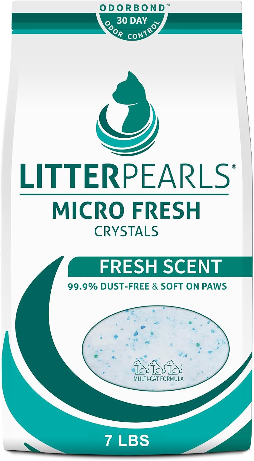 Litter Pearls Micro Fresh Scented Crystals 30-Day Odor Control Litter 7Lb