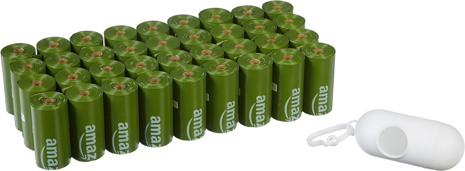 Amazon Basics Premium Leak Proof Dog Poop Bags with Dispenser and Leash Clip, Unscented, 13" X 9", 540 Count (36 Rolls of 15)