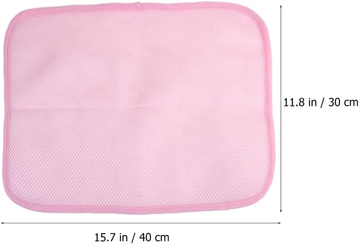 Small Dog Cooling Mat Ice Silk 16X12In Pet Summer Pad for Cats Pink