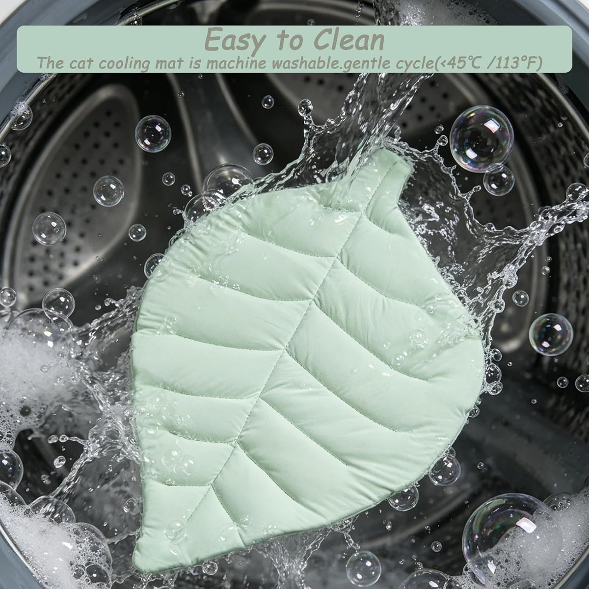 Cat Cooling Mat Cat Leaf Bed Mat Comfortable Soft Fabric Breathable Cozy for All Seasons 26.5"X20.5" Ideal for Cats Small Pets